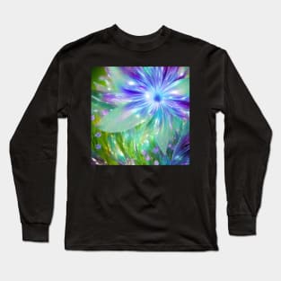 Mystical Crystal Flower Long Sleeve T-Shirt